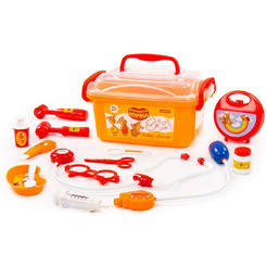 Игровой набор доктора Полесье Оранжевая корова Доктор 83357