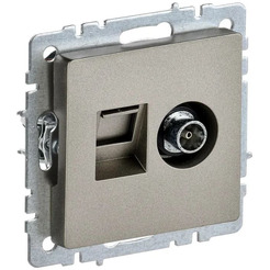 Розетка телевизионная IEK Brite РТВ/РК12-БрШ