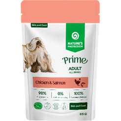 Влажный корм для собак Nature's Protection Prime Skin and Coat Кусочки в соусе курица, лосось (12x85г)