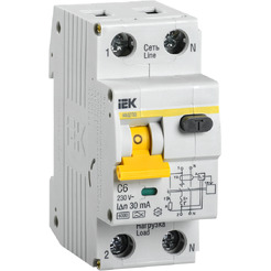 Дифференциальный автомат IEK АВДТ 32 C6 30мА MAD22-5-006-C-30