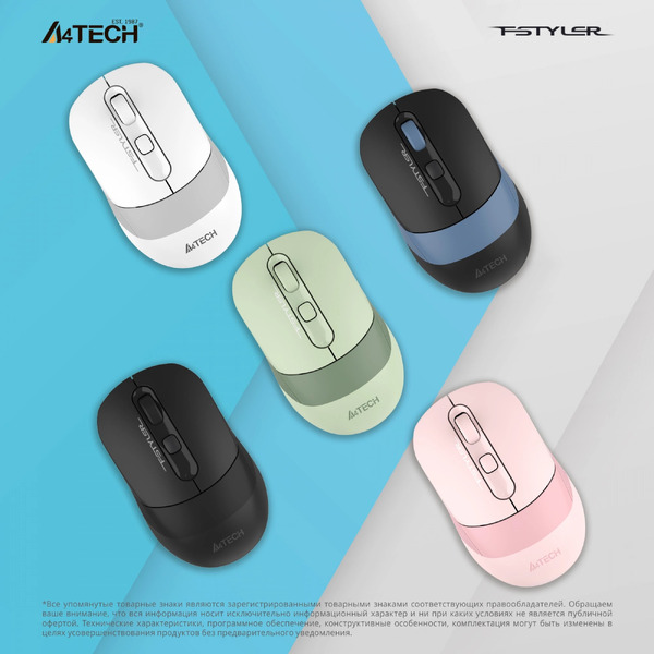 Мышь A4Tech Fstyler FB10C (синий)