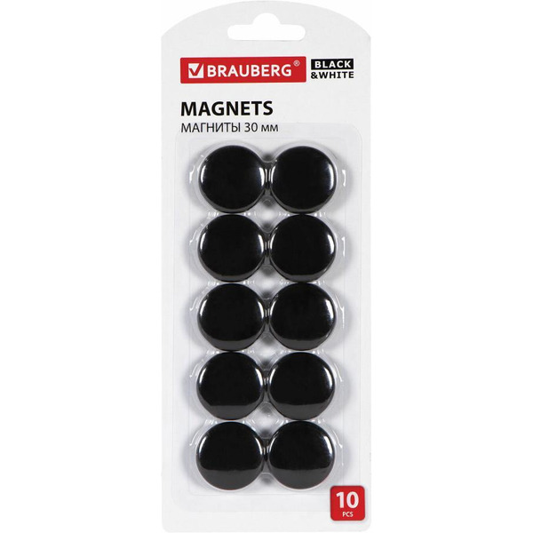 Магниты Brauberg 237466 Черный