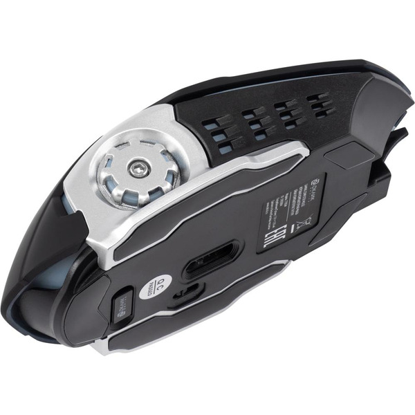 Мышь OKLICK 770GW (черный/серебристый)