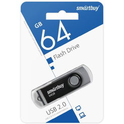 USB Flash Smart Buy Twist Black 64GB (SB064GB2TWK)