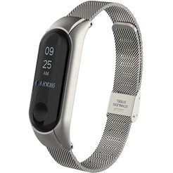 Ремешок Bingo Stainless Grid для Xiaomi Mi Band 3/4 Серебристый