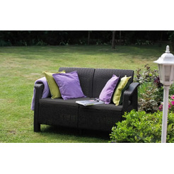 Диван садовый Keter Corfu II Love Seat 258946 (коричневый)