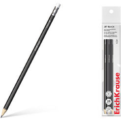 Набор чернографитных карандашей Erich Krause HB Jet Black 60714 (4 шт)