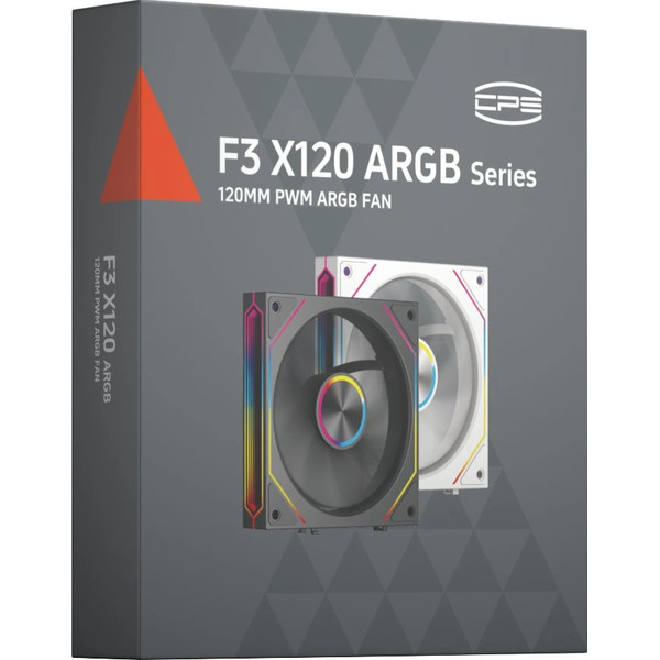 Вентилятор PcCooler F3 X120 ARGB (F3X120-WHAC112-GL)