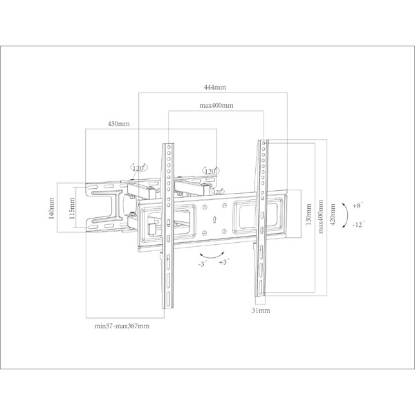 Кронштейн Metaldesign MD3354 черный
