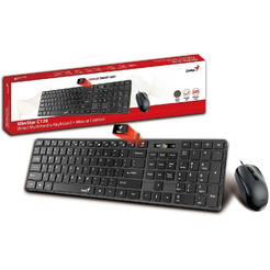 Комплект проводной клавиатура + мышь Genius SlimStar C126 (чёрный)