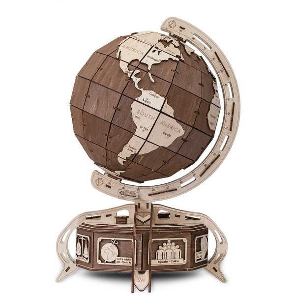 Механическая модель в виде конструктора EWA Глобус (коричневый)