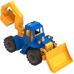 Трактор НОРДПЛАСТ Ангара с грейдером и ковшом 141