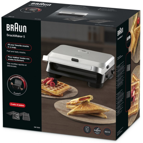 Гриль для сендвичей Braun SnackMaker 5 SM5005