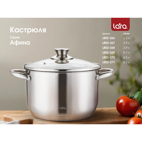 Кастрюля Lara Афина LR02-270