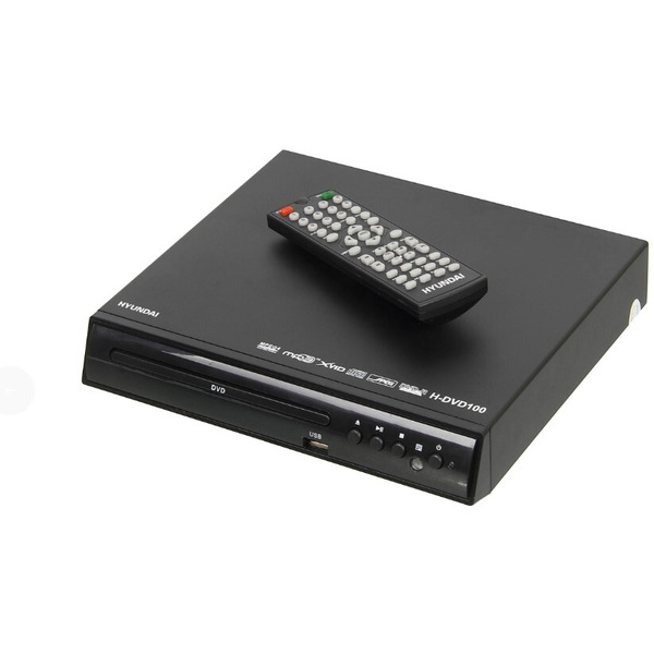 Плеер DVD Hyundai H-DVD100 черный ПДУ