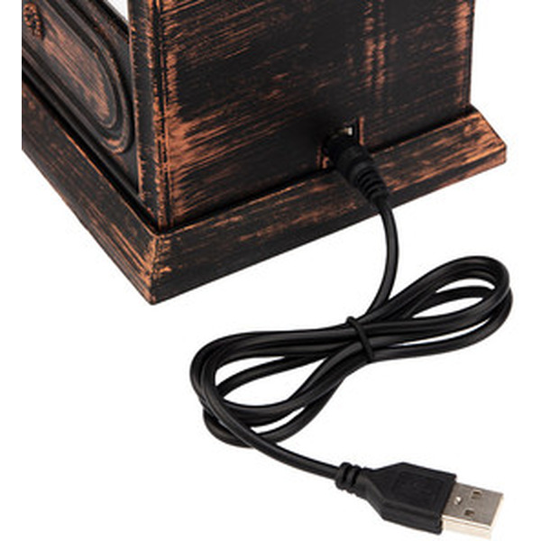 Светодиодный камин NEON-NIGHT Старинные часы с эффектом живого огня 511-021