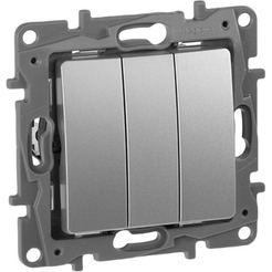 Выключатель Legrand Etika 672443 (алюминий)
