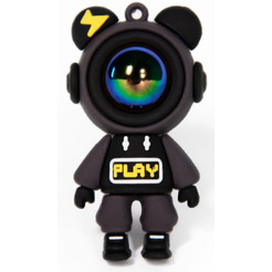 Ароматизатор автомобильный на дефлектор 5 ЭЛЕМЕНТ Космонавт "Дай 5 Добру" (черный)