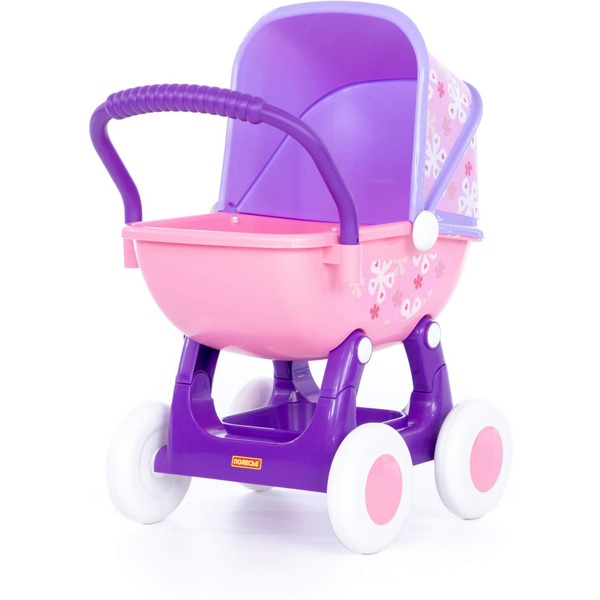 Коляска для кукол Полесье Arina №2 4-х колесная 48219 (фиолетовый/розовый)