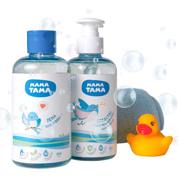 Средство для купания и шампунь для младенцев МАМА ТАМА MT/124