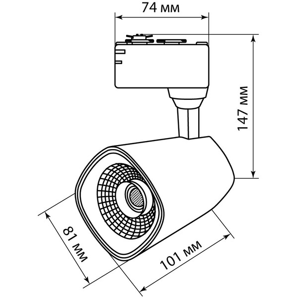 Светильник трековый TDM TRL-02-035-WW(SQ0369-0018)