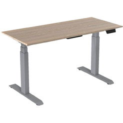 Стол для работы стоя WellDesk Uplift с электроприводом 28мм (ясень шимо, серый)