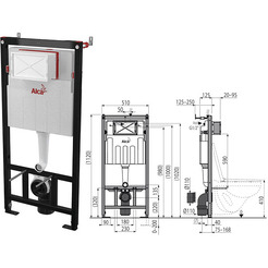 Инсталляция для унитаза Alcaplast AM101/1120-BL-01