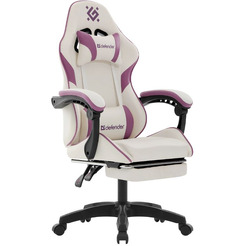Кресло компьютерное Defender Serenity (белый/фиолетовый)