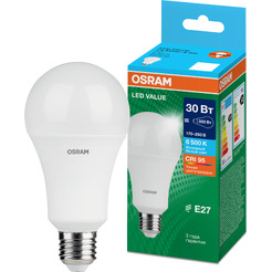 Лампа светодиодная OSRAM A300 30W6500К 230V E27 10X1