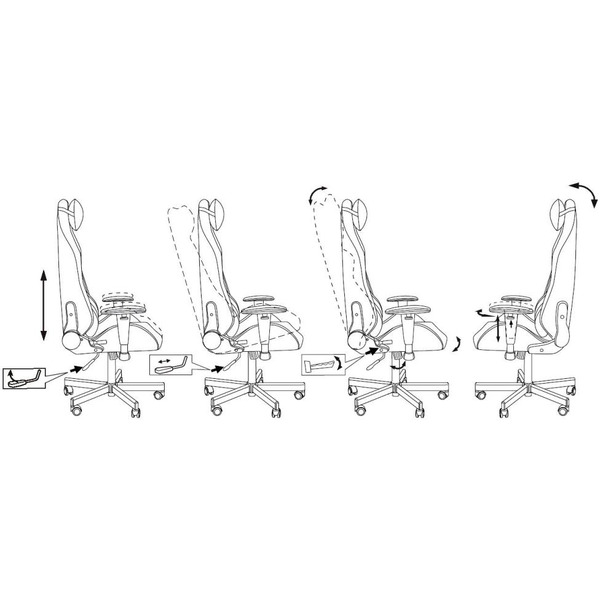 Кресло игровое Knight Neon (1717271) черный/голубой