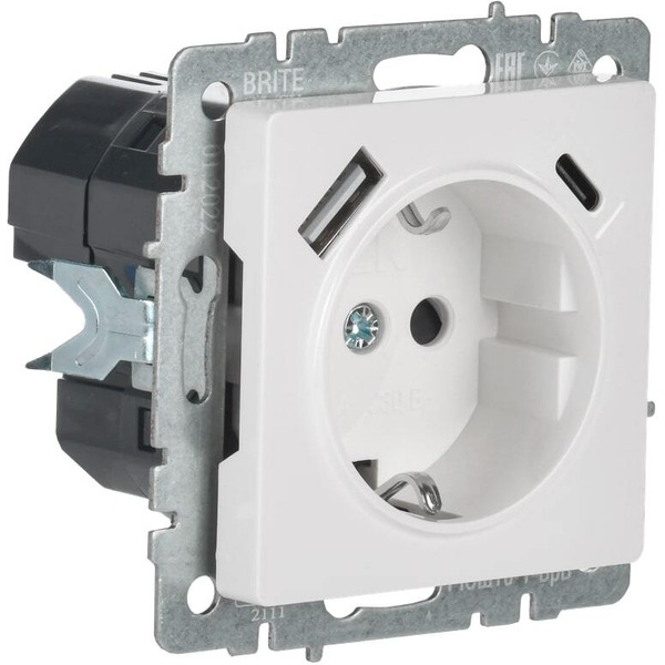 Розетка IEK Brite BR-R14-16-U22-018-K01