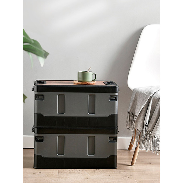 Органайзер усиленный складной со столиком Happy Home HH-005 (чёрный) 30л.