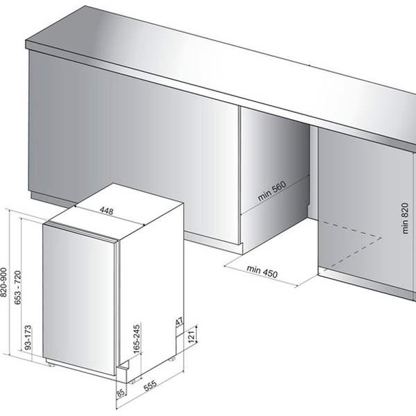 Посудомоечная машина Hotpoint-Ariston HSIC 3T127 C
