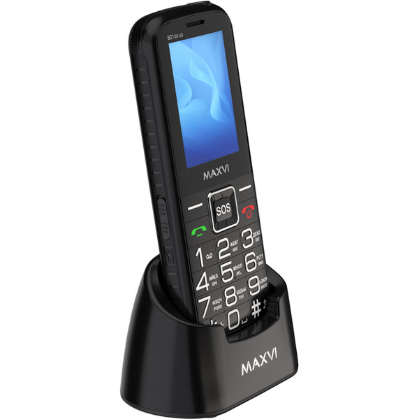 Мобильный телефон Maxvi B21ds up +ЗУ WC-112 (черный)