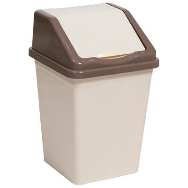 Ведро для мусора BRADEX 941026 (слоновая кость/шоколад, 10 л)