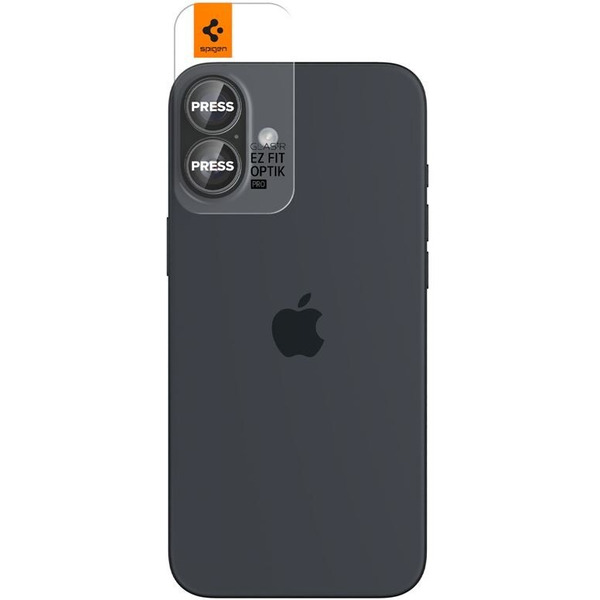 Защитное стекло Spigen Optik Optik Pro Ez Fit Camera Protector для iPhone 16/16 Plus AGL08531 (2 шт)