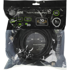 Кабель Buro CS-DP-DP-1.4-10 (10 м, черный)