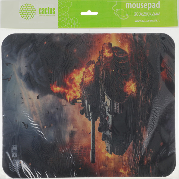 Коврик для мыши CACTUS Burning tank CS-MPC-D04M