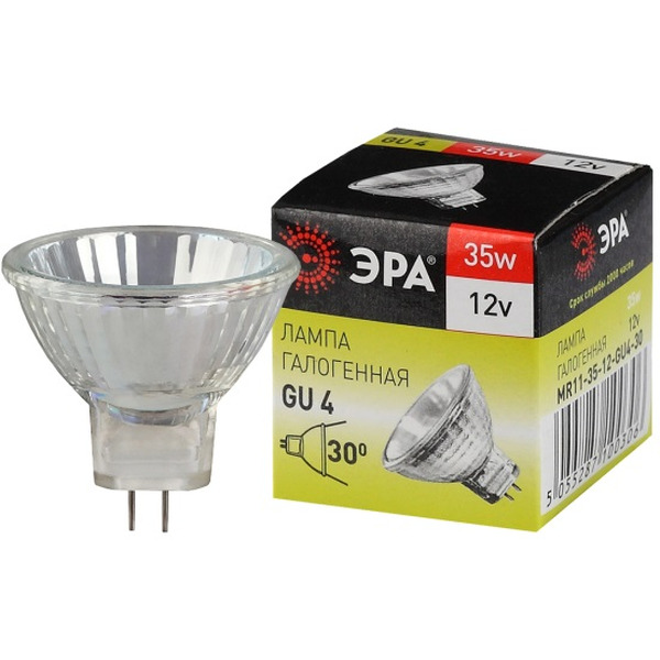 Лампочка ЭРА GU4-MR11-35W-12V-30CL