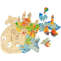 Развивающая игрушка Woody Пазл Чудо-Юдо Рыба-Кит 00556