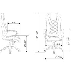 Кресло Бюрократ Aura (черный)