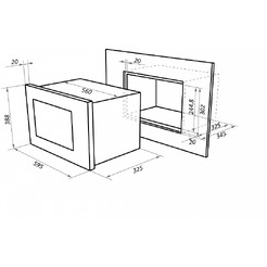 Встраиваемая микроволновая печь MAUNFELD MBMO.20.1PGW