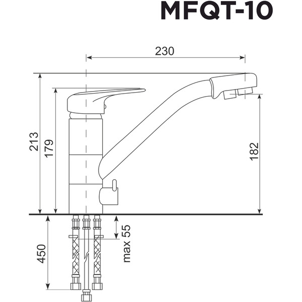 Смеситель MAUNFELD MFQT-10W (кремовый)