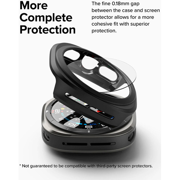 Чехол с защитным стеклом Ringke SLIM+Glass для Galaxy Watch Ultra 47mm 2024/ 2025 MATTE BLACK