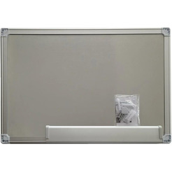 Доска магнитно-маркерная Silwerhof 90x120см лак белый алюминиевая рама