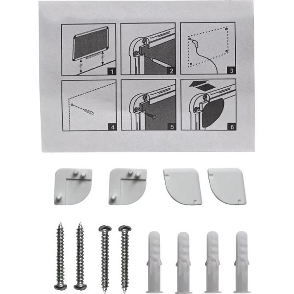Доска магнитно-маркерная Silwerhof 90x120см лак белый алюминиевая рама