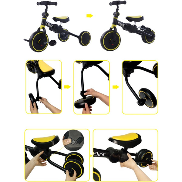 Беговел BubaGo Flint BG-F-109-3 Черно-желтый