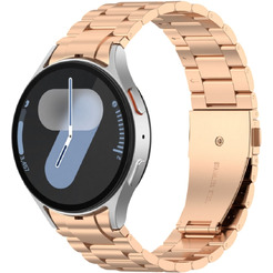 Ремешок Bingo Stainless для SAMSUNG Galaxy Watch 4/5/6/7/FE (розовое золото)