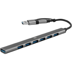 Разветвитель USB-C + USB-A Digma DHUB-7USB-AC-2.0