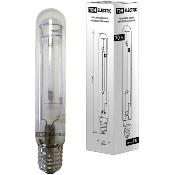 Лампа натриевая высокого давления TDM ДНаТ 70 Вт Е27 SQ0325-0001